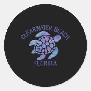 Clearwater Beach Fl Beach Tribal Turtle Classic Round Sticker