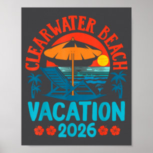 Clearwater Beach Florida 2026 Family Vacation Summ Poster