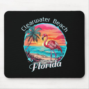 Clearwater Beach Florida Beach Flamingo Tropical S Mouse Mat
