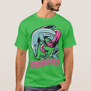 Clearwater Beach Florida Dolphin Flamingo Floaty T-Shirt