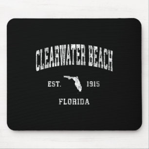 Clearwater Beach Florida Fl Vintage Athletic Sport Mouse Mat