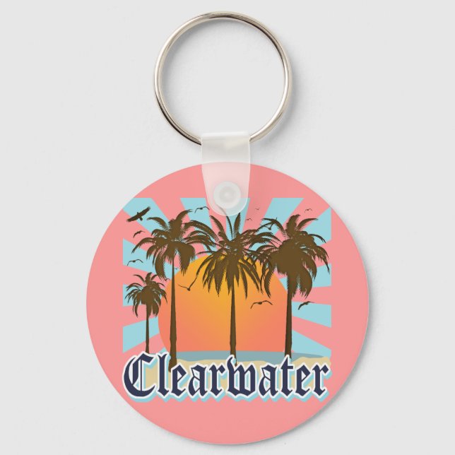 Clearwater Beach Florida FLA Key Ring (Front)