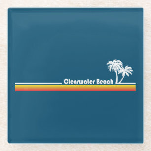 Clearwater Beach Florida Glass Coaster