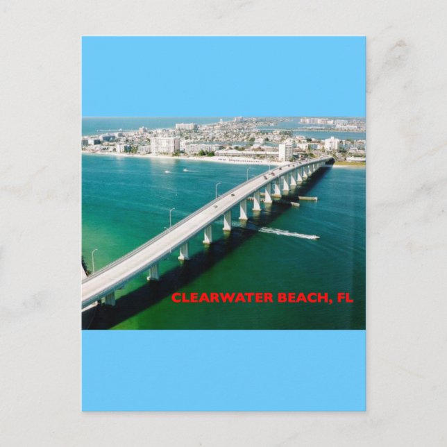 CLEARWATER BEACH FLORIDA POSTCARD (Front)