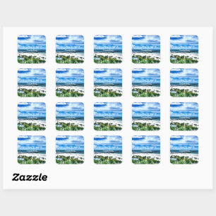 Clearwater Beach, Florida, Square Sticker