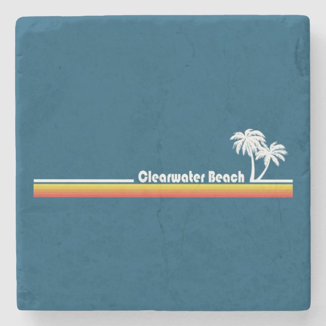Clearwater Beach Florida Stone Coaster (Front)