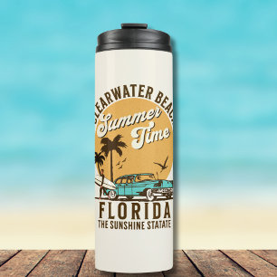 ClearWater Beach Florida Summer Time Thermal Tumbler