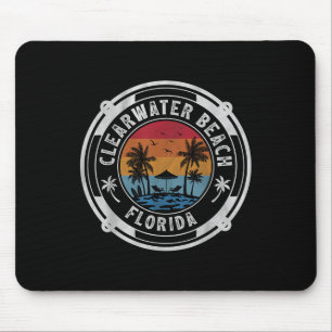 Clearwater Beach Florida Summer Vacation Vintage S Mouse Mat