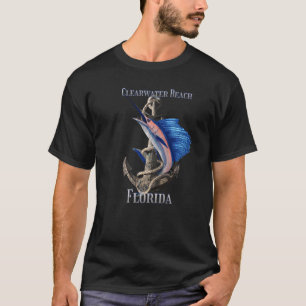 Clearwater Beach Florida Swordfish Marlin Ocean Fi T-Shirt