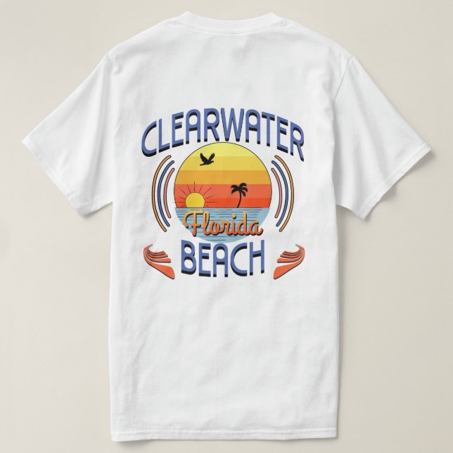 Clearwater Beach, Florida T-Shirt (Design Back)