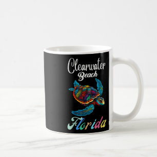 Clearwater Beach Florida Tie Dye Sea Turtle Family Coffee Mug