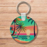 Clearwater Beach Florida Tropical Palm Tree 1950s Key Ring<br><div class="desc">Clearwater beach Florida Sand Tropical Palm Trees Souvenirs. Clearwater beach Florida - Retro Tropical Palm Tree 60s Souvenirs Vintage design makes a great Christmas or Birthday gift for fans of Florida keys beach. The retro summer vibe design is a perfect gift for travel lovers and tropical destination fans. - You...</div>