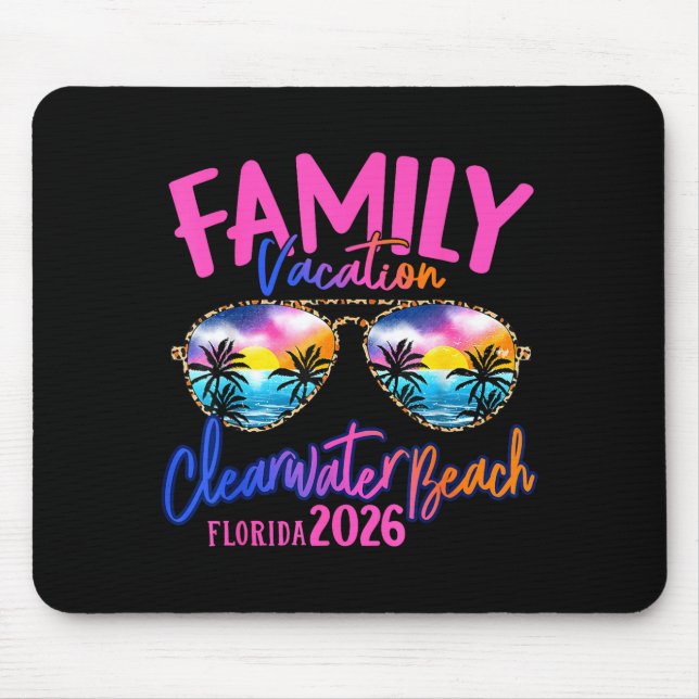 Clearwater Beach Florida Vacation 2026 Matching Fa Mouse Mat (Front)