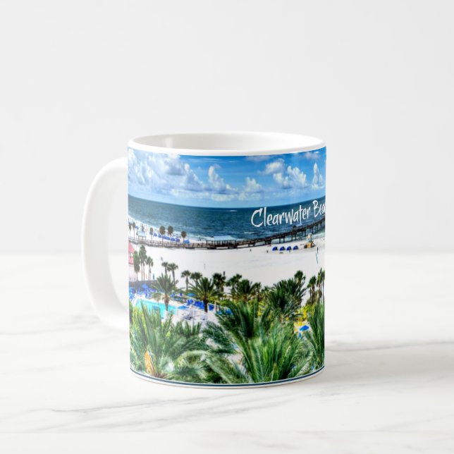 Clearwater Beach, Florida, vacation destination Coffee Mug (Front Left)