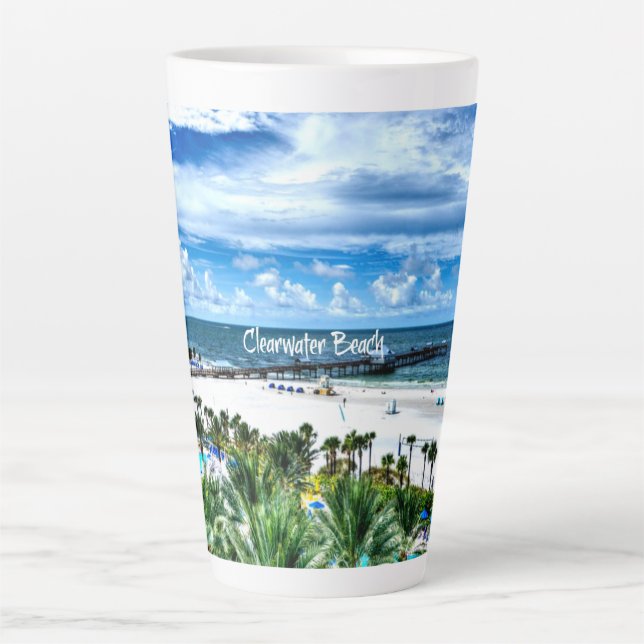 Clearwater Beach, Florida, vacation destination Latte Mug (Front)