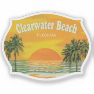 Clearwater Beach Florida Vintage Sunset