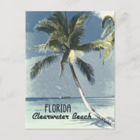 Clearwater Beach Florida Vintage Travel Poster Art