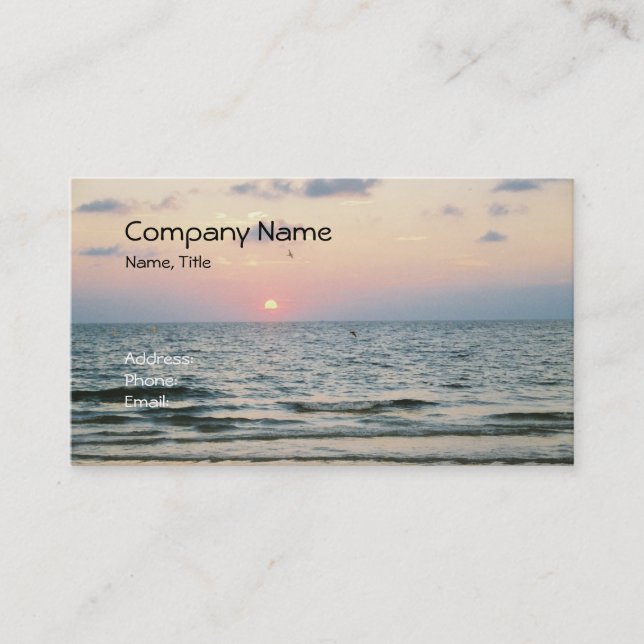 Clearwater Beach Sunset Business Card (Front)