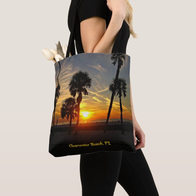 Clearwater Beach Sunset Tote Bag (Close Up)