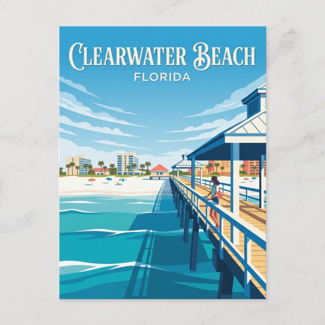 Clearwater Beach USA Postcard (Front)