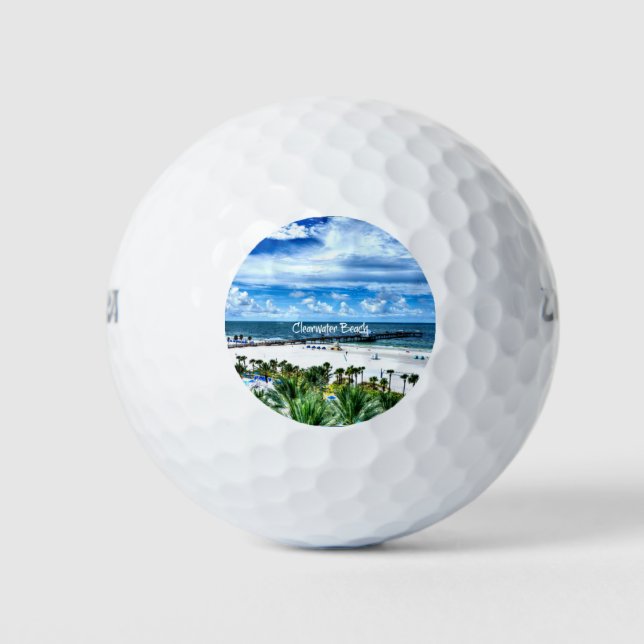 Clearwater Beach, Vacation Destination Golf Balls (Front)