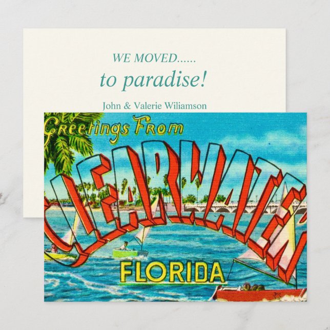 Clearwater FL Moving Announcement (Front/Back)