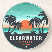 Clearwater Florida Beach Retro Sunset Souvenirs