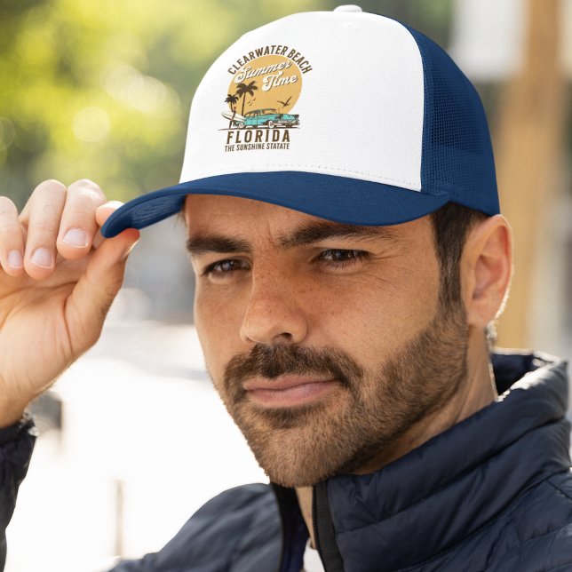 ClearWater Florida Beach Summer Trucker Hat (Creator Uploaded)