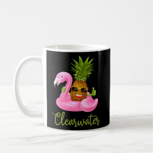 Clearwater Florida Beach Tropical  Flamingo Pineap Coffee Mug