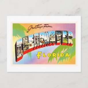 Clearwater Florida FL Old Vintage Travel Souvenir Postcard