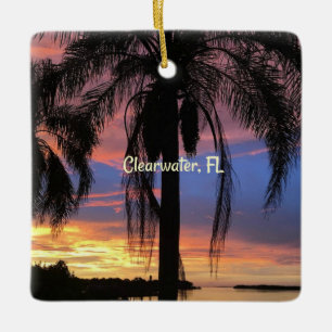 Clearwater, Florida landscape photo Ceramic Ornament