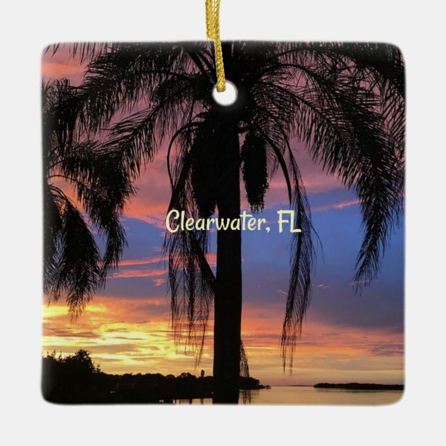 Clearwater, Florida landscape photo Ceramic Ornament (Front)