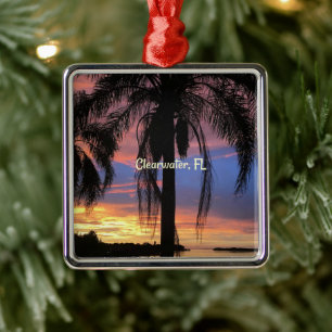 Clearwater, Florida landscape photo Metal Tree Decoration
