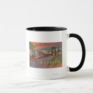 Clearwater, Florida - Large Letter Scenes Mug