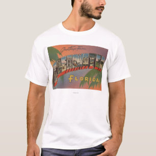 Clearwater, Florida - Large Letter Scenes T-Shirt
