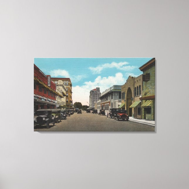 Clearwater, Florida - South View of Ft. Harrison Canvas Print (Front)