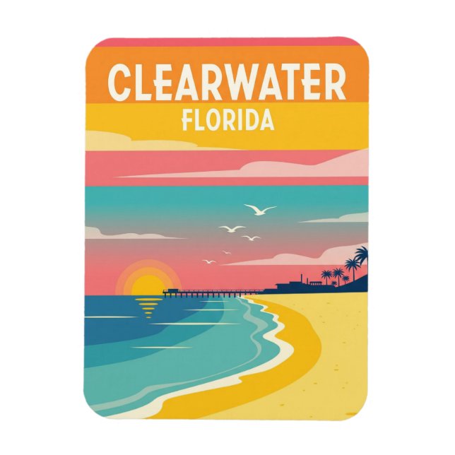 Clearwater Florida Travel Magnet (Vertical)