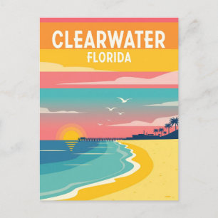 Clearwater Florida Travel Postcard