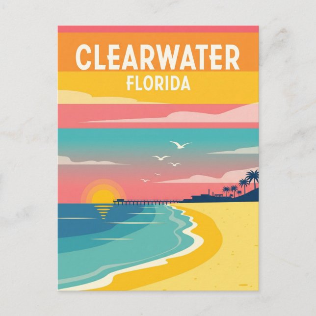 Clearwater Florida Travel Postcard (Front)