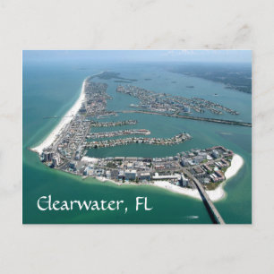 Clearwater Florida view from a plane postcard