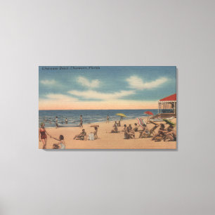 Clearwater, Florida - View of Clearwater Beach Canvas Print