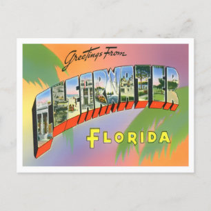 Clearwater, Florida Vintage Big Letters Postcard