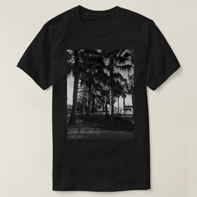 Clearwater Palm Trees B&W Picture Tee (Design Front)