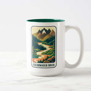Clearwater River Idaho Colours Two-Tone Coffee Mug