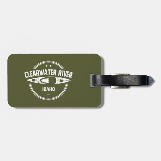 Clearwater River Idaho Kayaking Luggage Tag (Back Horizontal)