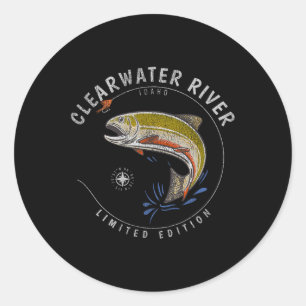 Clearwater River Trout Fly Fishing Souvenir Clearw Classic Round Sticker
