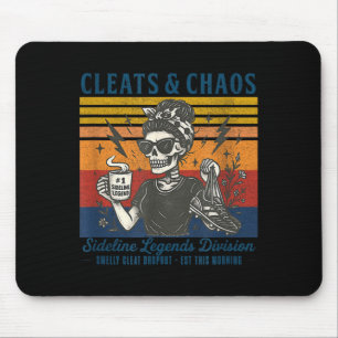 Cleats & chaos skeleton soccer mum funny mouse mat