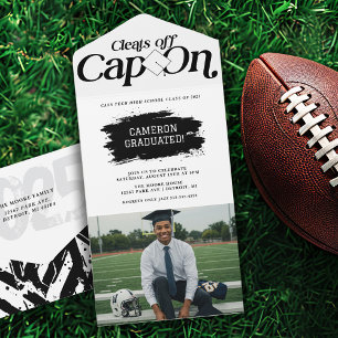 Cleats Off Cap On Graduation All In One Invitation