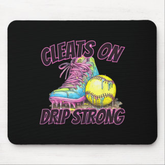 Cleats On Drip Strong Softll Drip Softll Mom Retro Mouse Mat