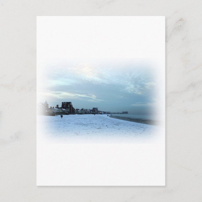 Cleethorpes in winter postcard (Front)